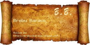 Brebu Baracs névjegykártya